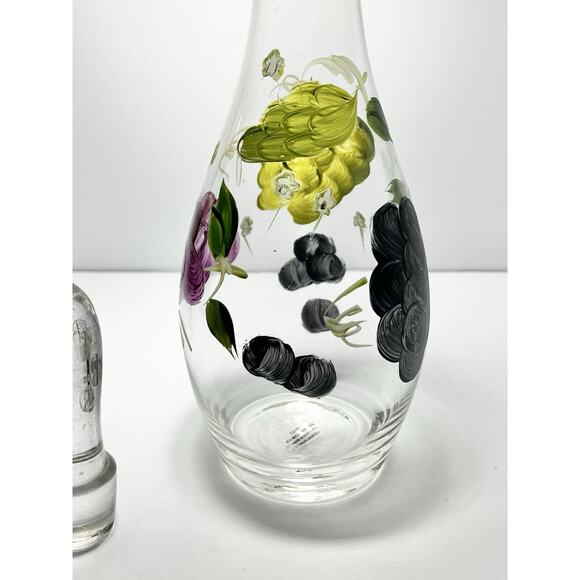Home Essentials “Grape” 5-Piece Handpainted Glass Decanter & Wine Glass Set - Picture 8 of 16